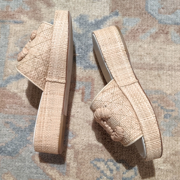 Chanel💯19P CC Logo Platform Mules Sandals 39/8.5 - Picture 7 of 10